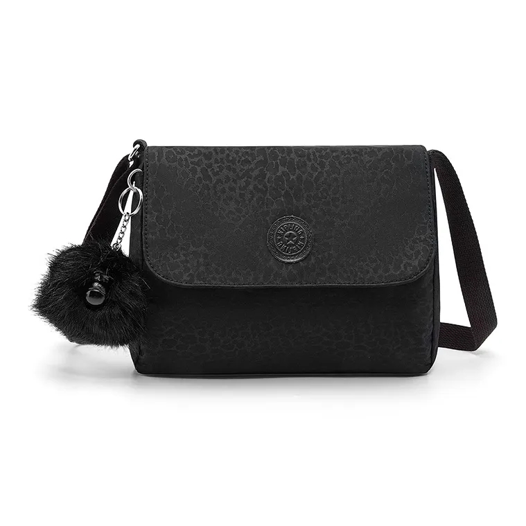 Kipling Polyamide Shoulder Bag, Crossbody Bag Regular Unisex Leopard Print Polka Dot Embossed Print