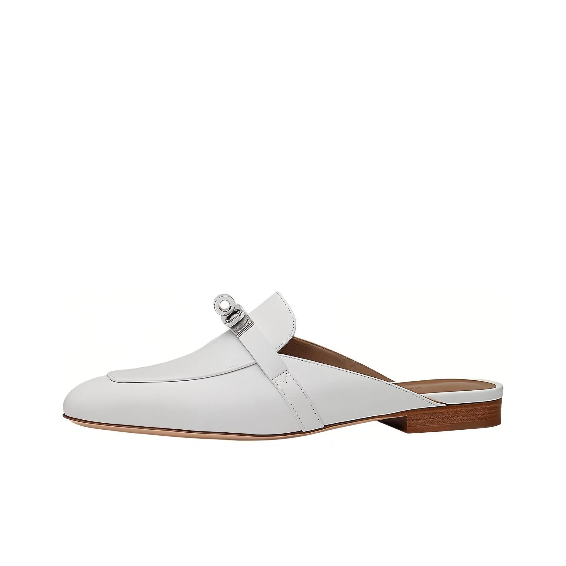 HERMES Casual Single Shoes Women's White