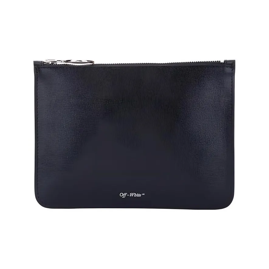 OFF Белый Кожа Маленькая Сумка Клатч Унисекс Черный