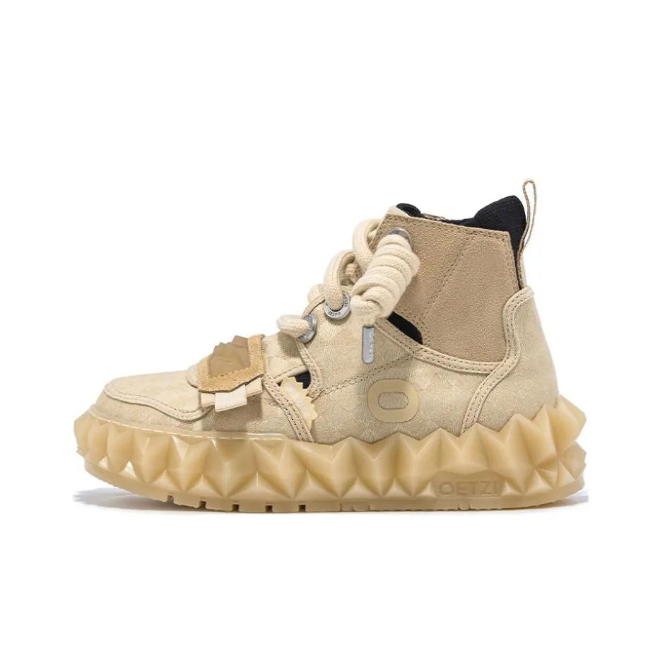 OETZI Ice Mountain Series 11 Casual Shoes Unisex High Top Apricot