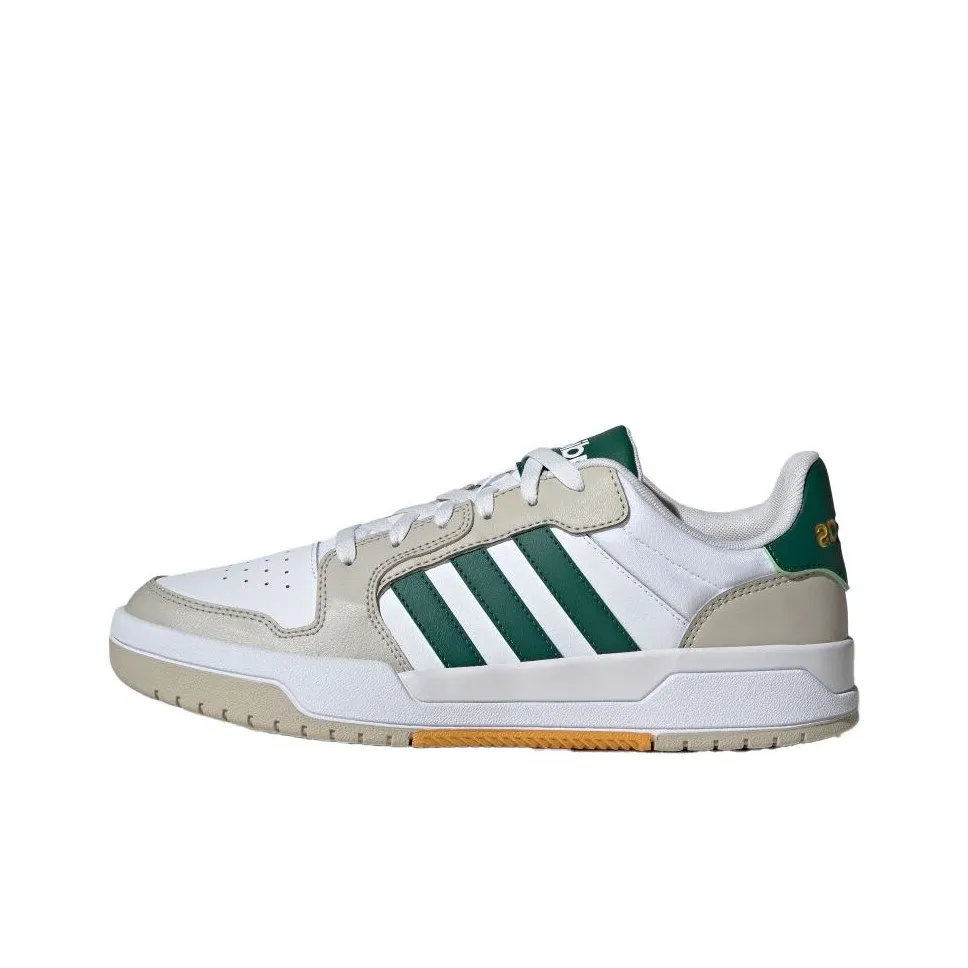Adidas ENTRAP Slip-resistant Abrasion-resistant Low Top Skateboard Shoes Unisex Gray White Green Adidas ENTRAP Противоскользящие Износостойкие Низкие Кроссовки для скейтбординга Унисекс Серый Белый Зеленый