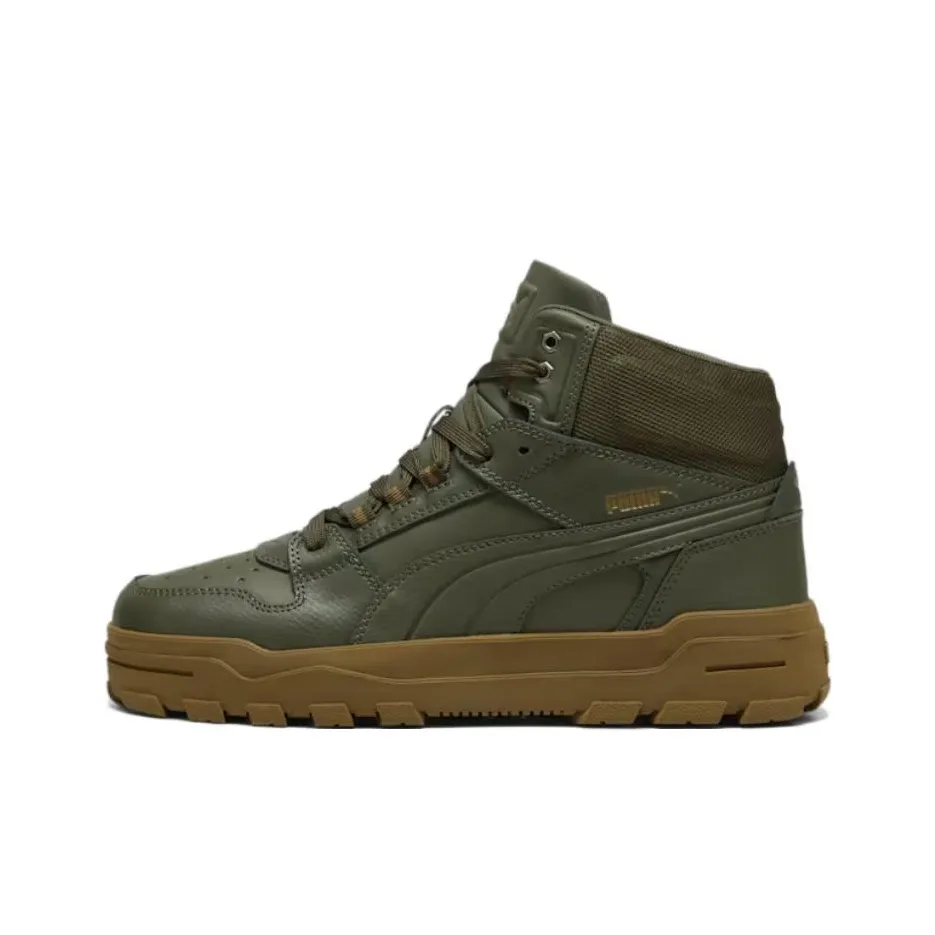 PUMA REBOUND High Top Casual Shoes Unisex Army Green