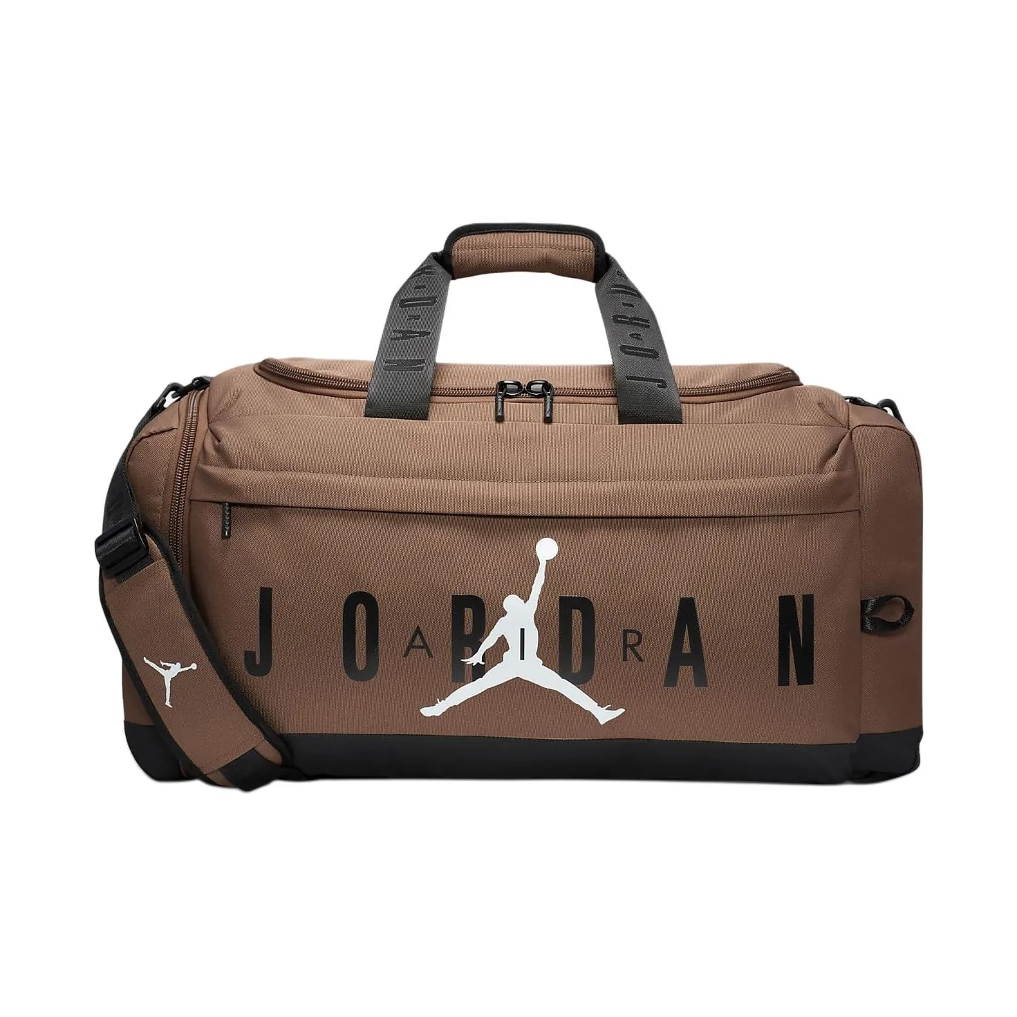 Jordan Polyester One Shoulder Crossbody Handbag, Travel Bag Regular Unisex Ancient Brown