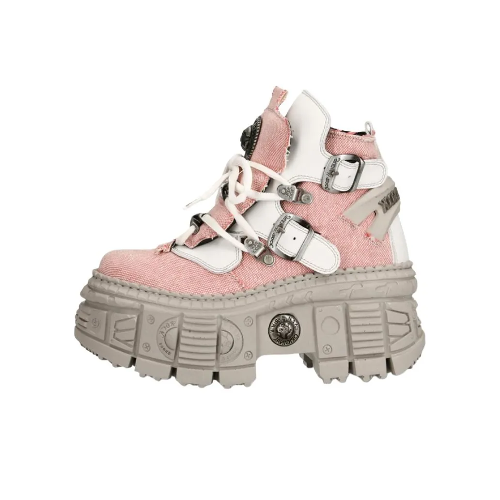 NEW ROCK Abrasion Resistant Low Top Casual Shoes Unisex Pink