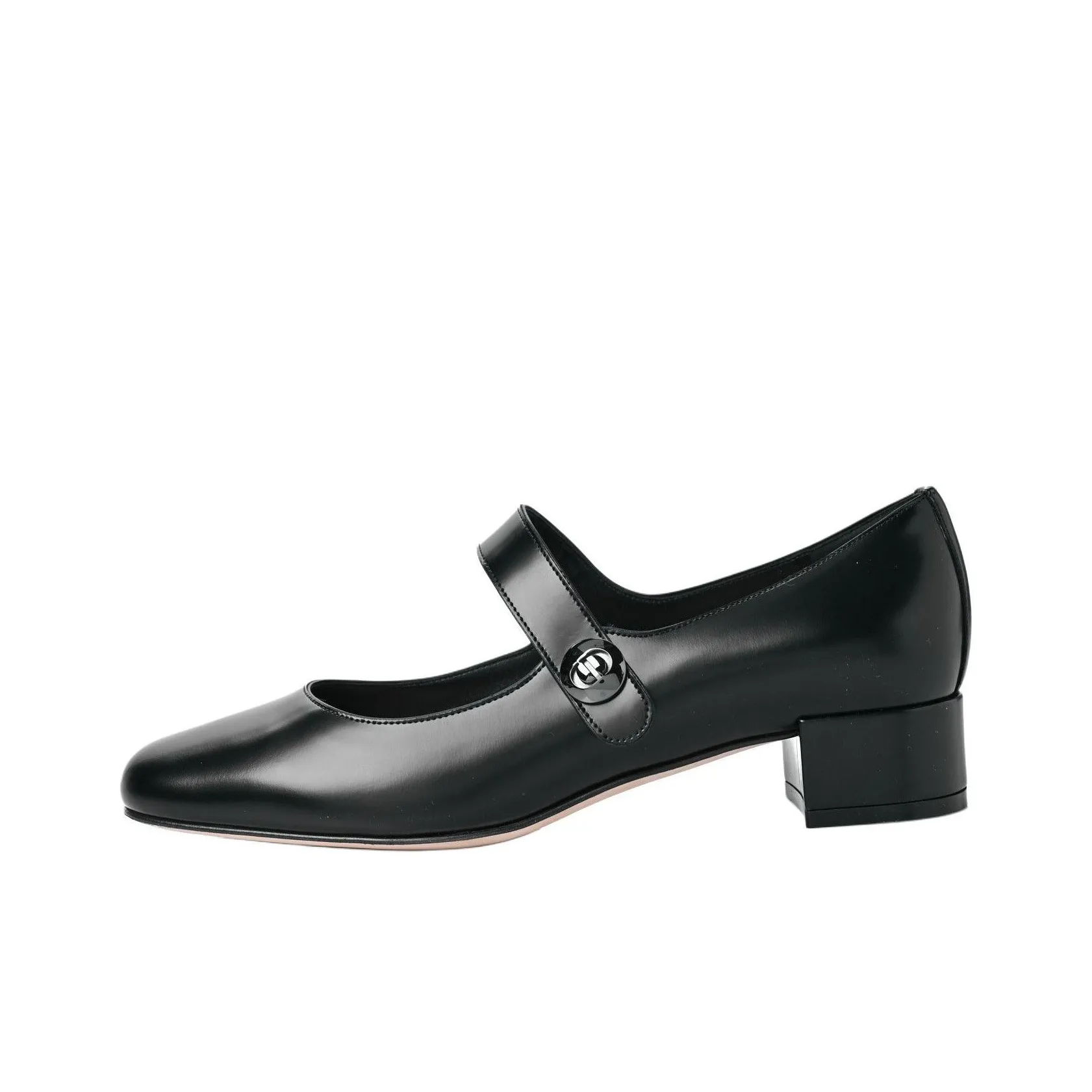 DIOR Block Heel Mary Jane Shoes 3cm Women's Black