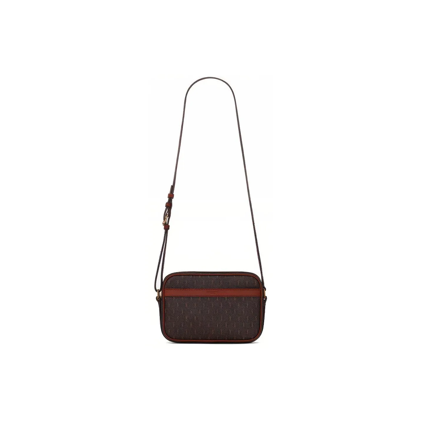SAINT LAURENT LE MONOGRAMME Leather Canvas Bag, One Shoulder Handbag, Crossbody Bag Regular Men's Chestnut/Brown