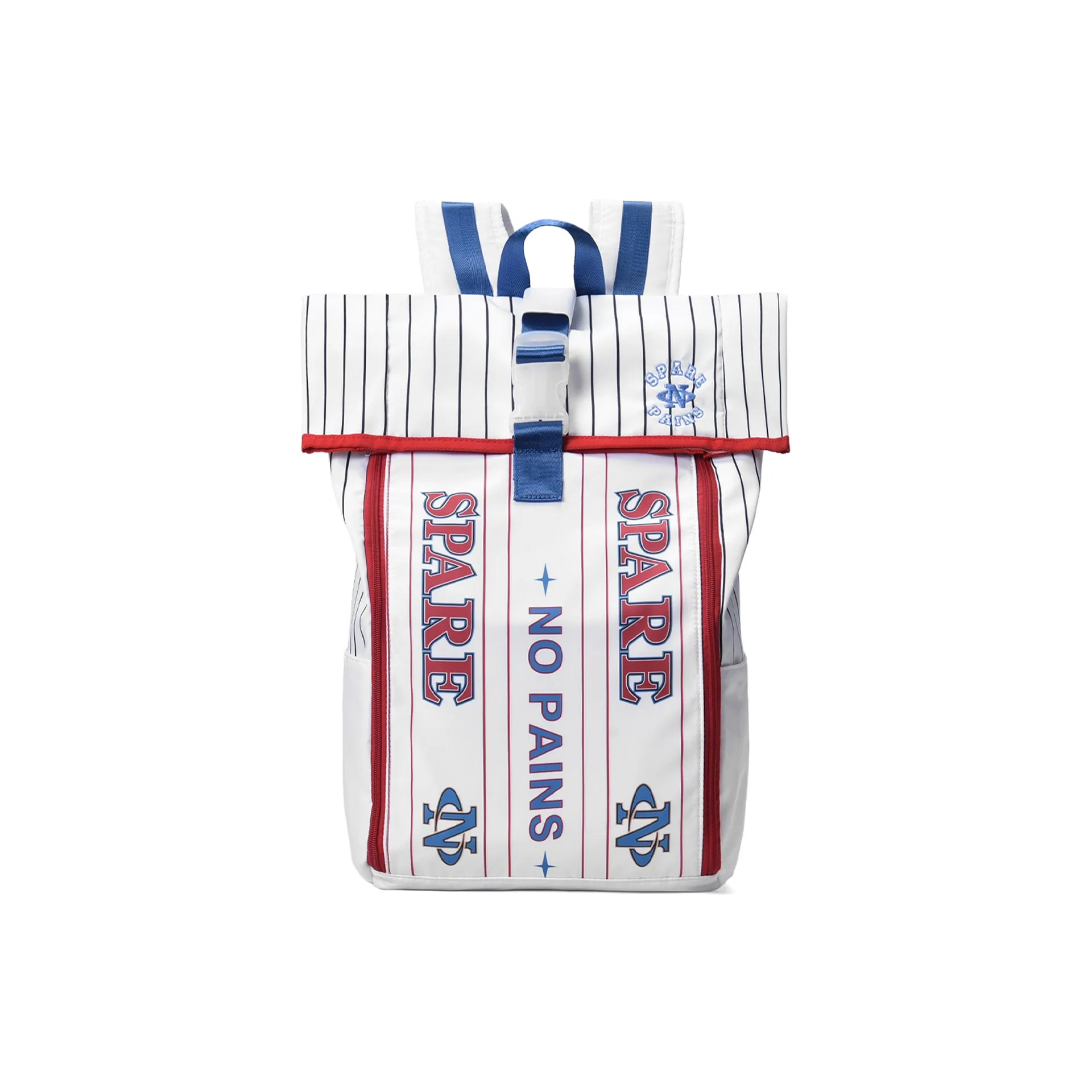 Spare No Pains. Polyester Backpack Basketball Bag Regular Unisex White