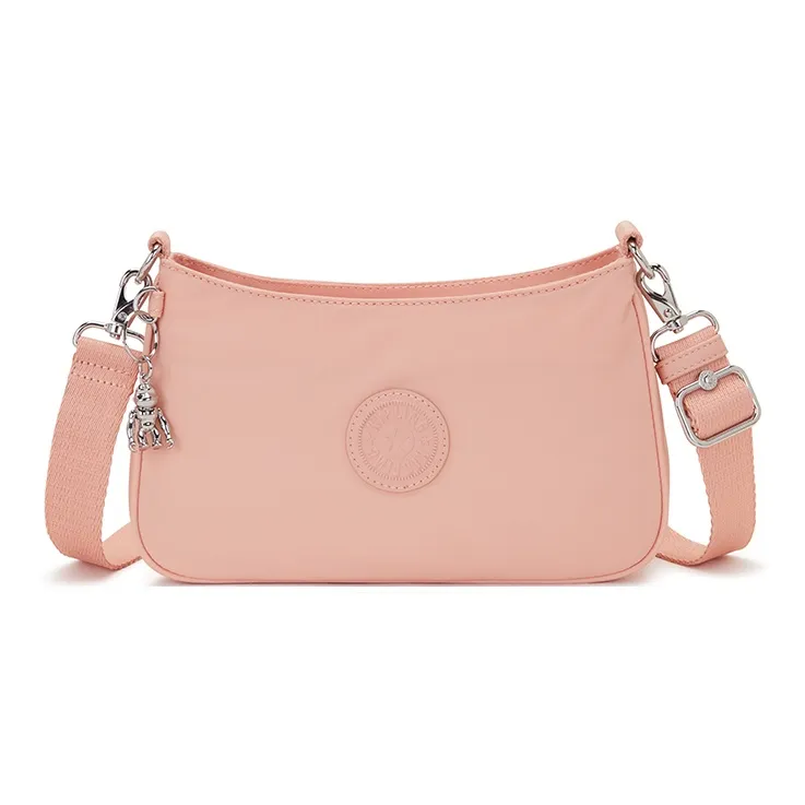 Kipling Polyamide Handbag, Shoulder Bag, Crossbody Bag Small Size Unisex Soft Pink