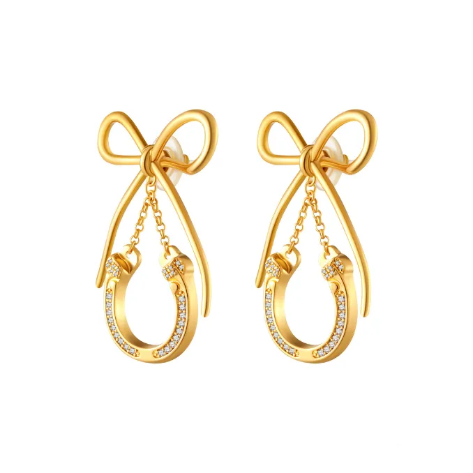 Серьги Gerel Gilvaa с покрытием из 18-каратного золота медные унисекс