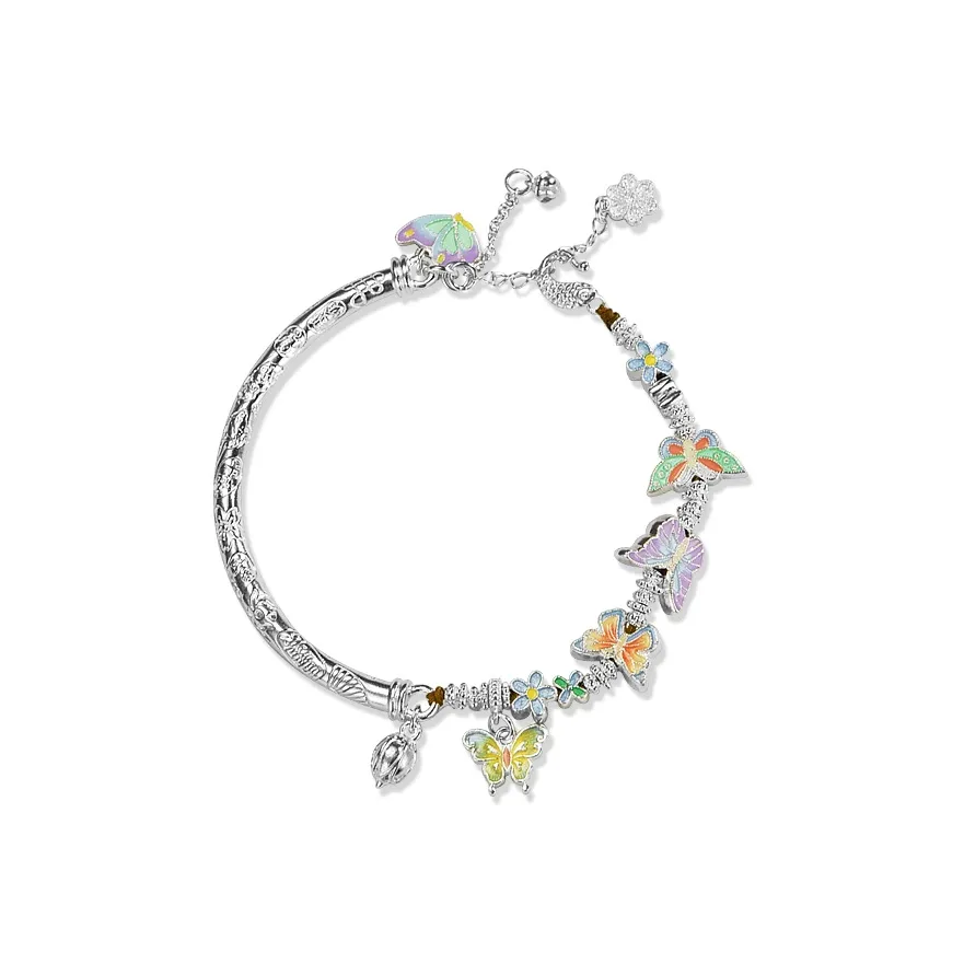WANLIACC Сплав Эмаль Бабочка Браслет Женские