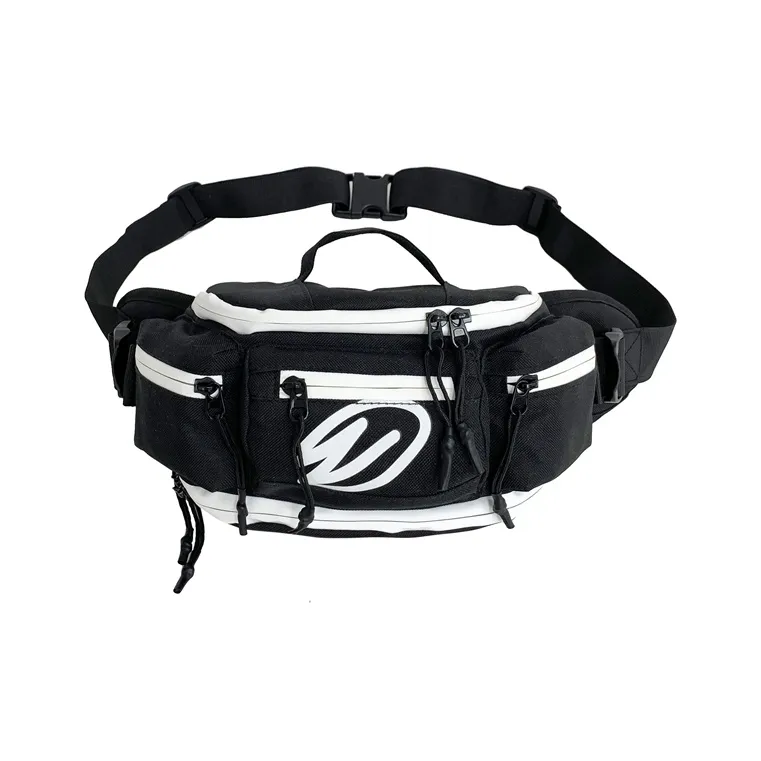 Shouldcat Oxford Sling Bag Unisex Black White/Black & Orange & Green