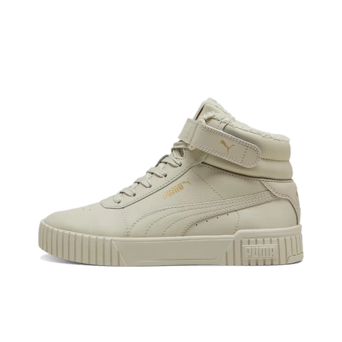 PUMA Carina 2.0 Mid Top Skateboard Shoes Women's Sand Gold