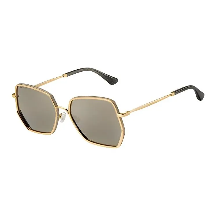 Jimmy Choo Irregular Shape Sunglasses Women's Gold