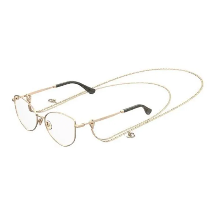 Jimmy Choo Нерегулярная форма Оправы для очков Женские Золото