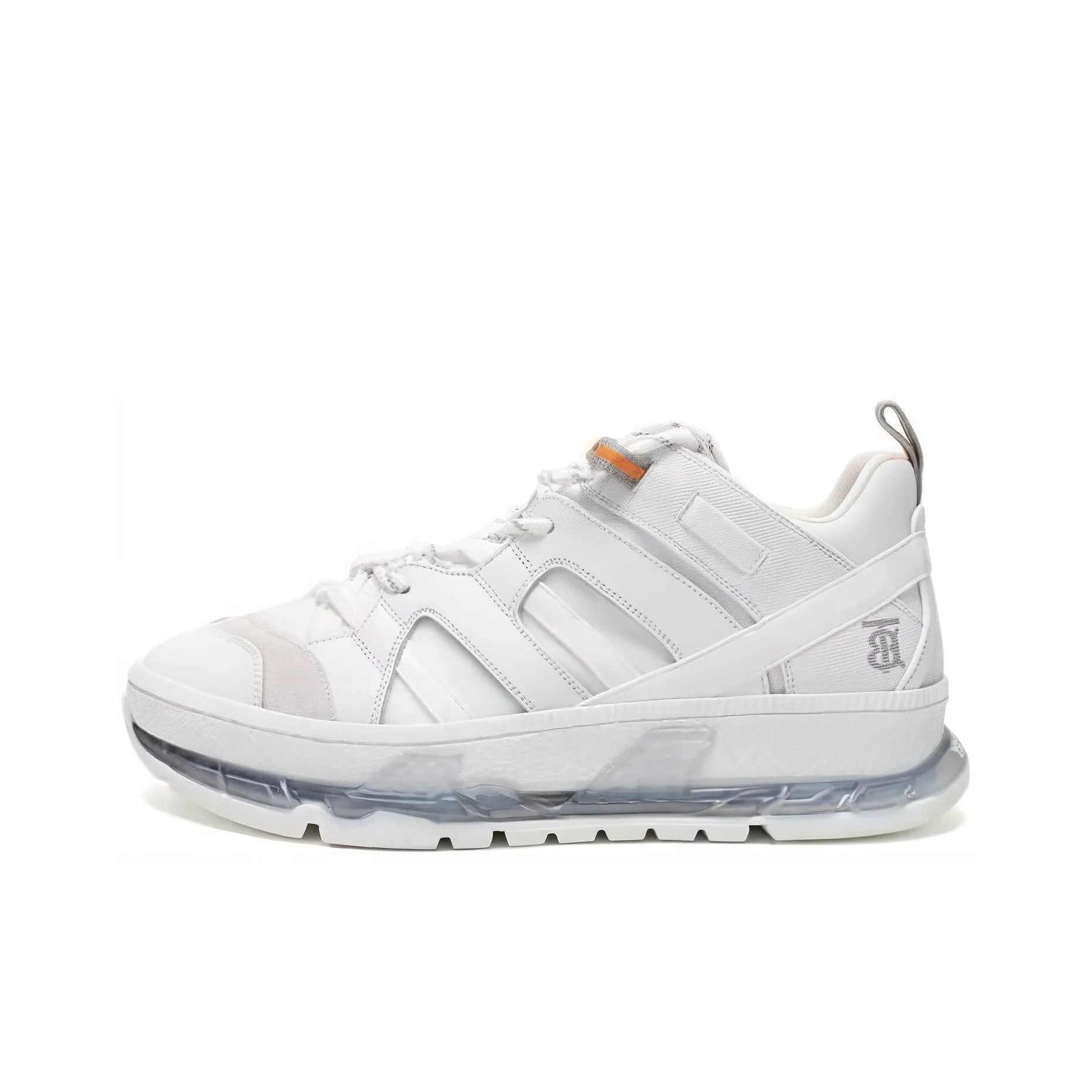 Burberry Union Anti Slip Wear Resistant Mid Top Casual Shoes Men's Pure White