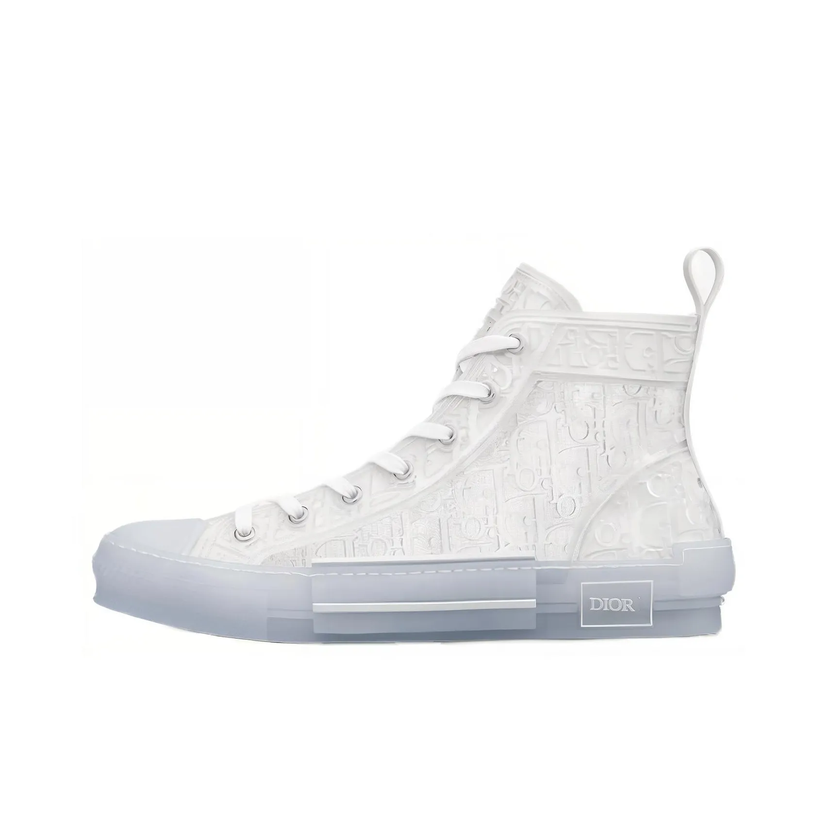 DIOR B23 High Top White Raised Oblique