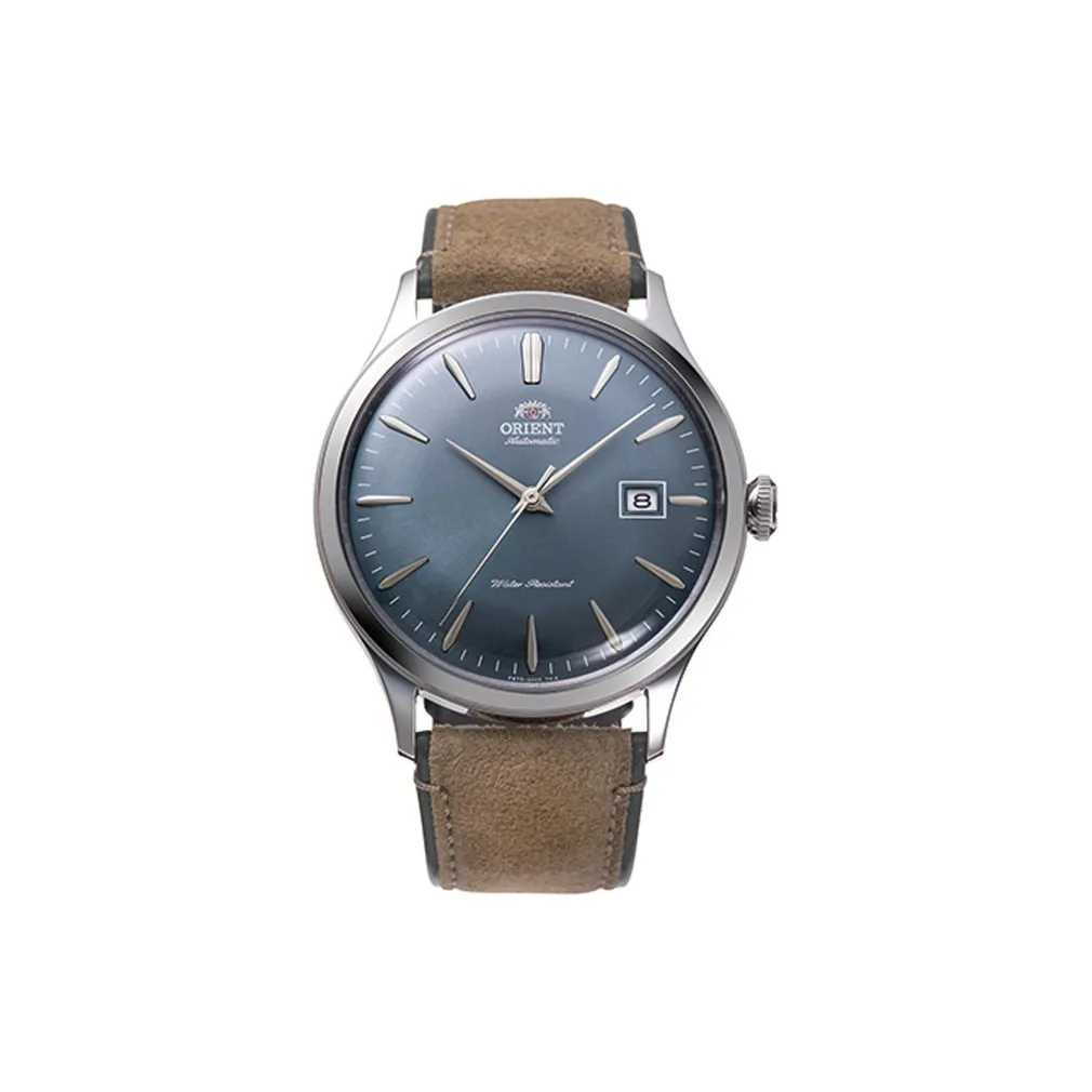 ORIENT Automatic/Manual Mechanical Movement Leather Strap Watch 42mm Men's Watches Blue Dial