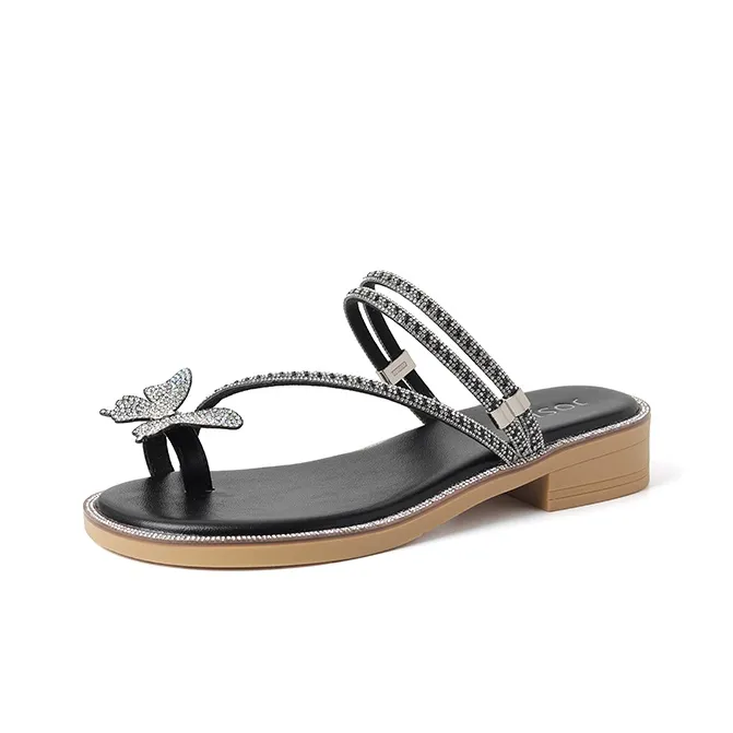 JOSINY Французский бант Тапочки One Ремень Сандалии Женские