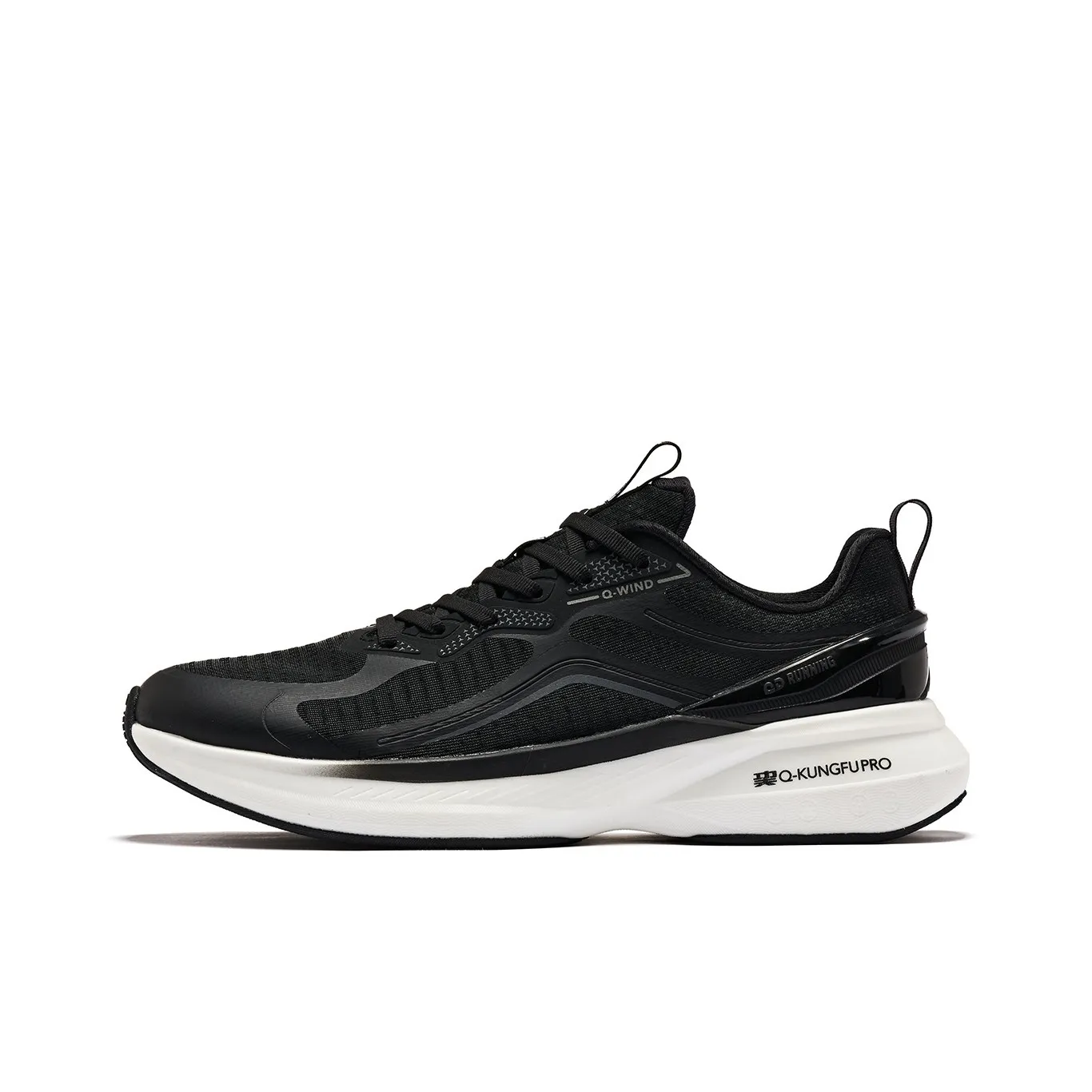 QIAODAN Popularity 12 Anti Slip Wear Resistant Low Top Casual Running Shoes Men's Black White