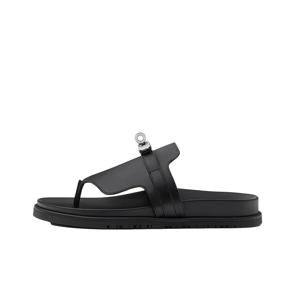 HERMES Empire Flip Flops Women's Black