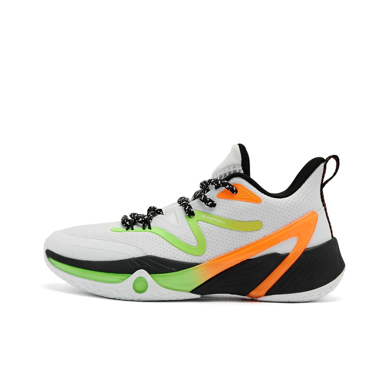 QIAODAN Uh-huh Wear-Resistant Support Balance Low-Top Patented Rebound Technology Basketball Shoes Women's White Orange