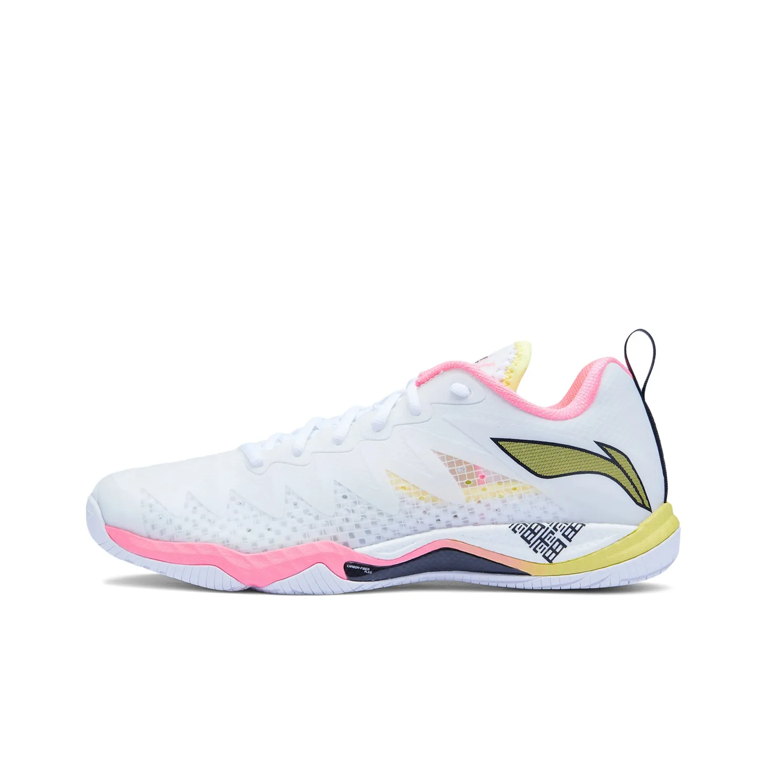 LiNing Противоскользящий Устойчивый к износу Дышащий Легкий Низкий Отскок Бадминтон Обувь Унисекс Белый Розовый