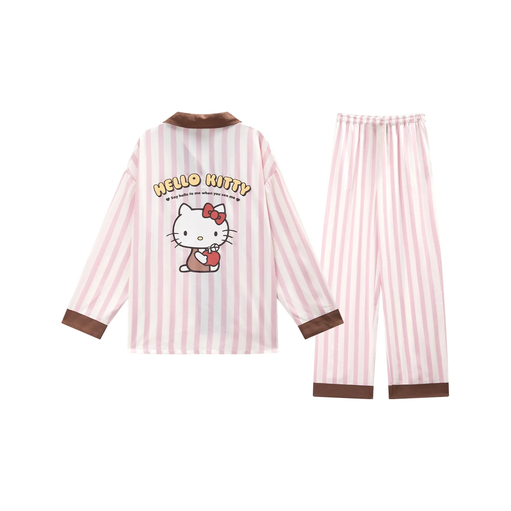 GUKOO x Hello Kitty Pajama Set Women's Apricot Blossom Pink
