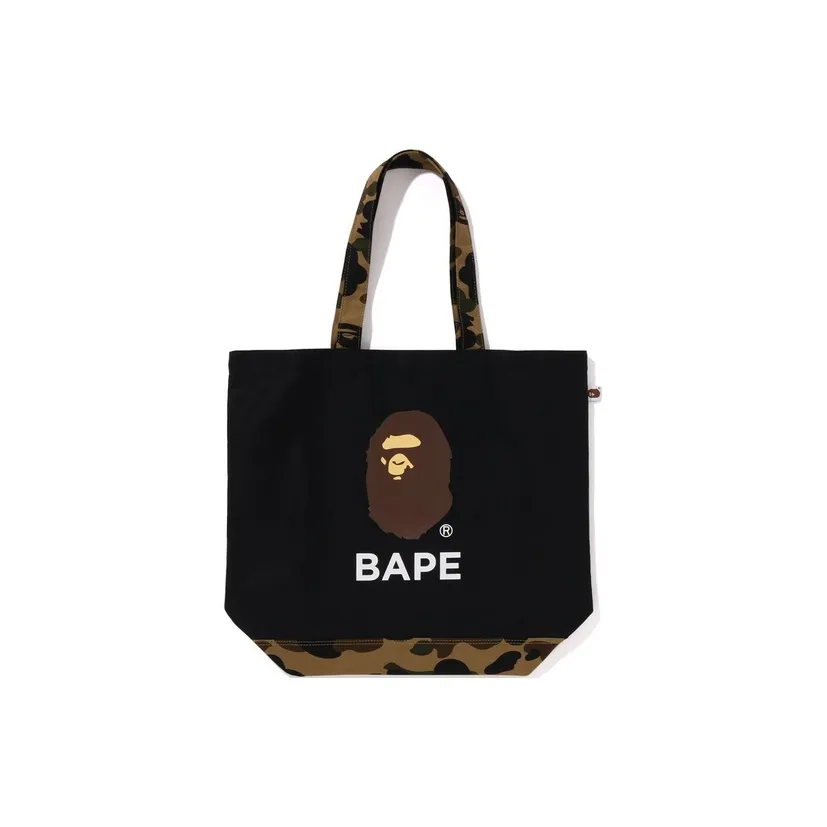 A BATHING APE Хлопок Сумка-тоут Сумка через плечо Стандартная Унисекс Черный Экрю