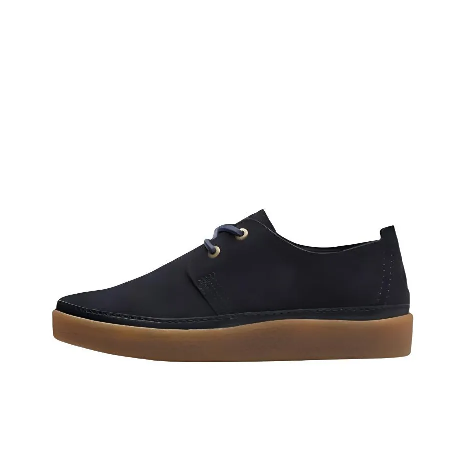 Clarks Cushioning Low Top Skateboard Shoes Men's Navy