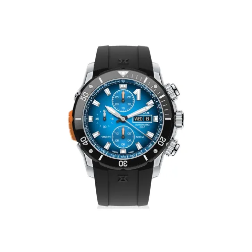 EDOX Автоматический Механический Часы Мужские Movement 45 мм Синий