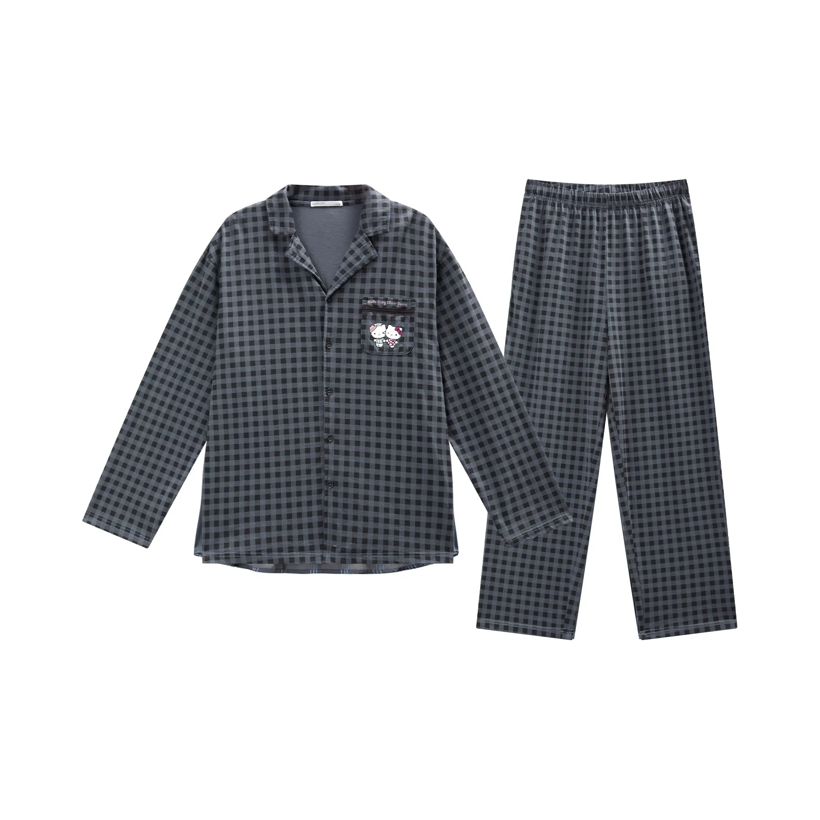 GUKOO x Sanrio Hello Kitty Pajama Set Men
s Navy Blue