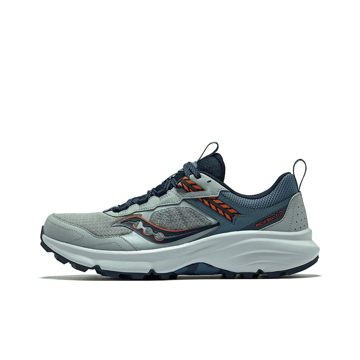 Saucony Excursion TR Hiking 17 Низкий Топ Беговые кроссовки Мужские Серый Синий