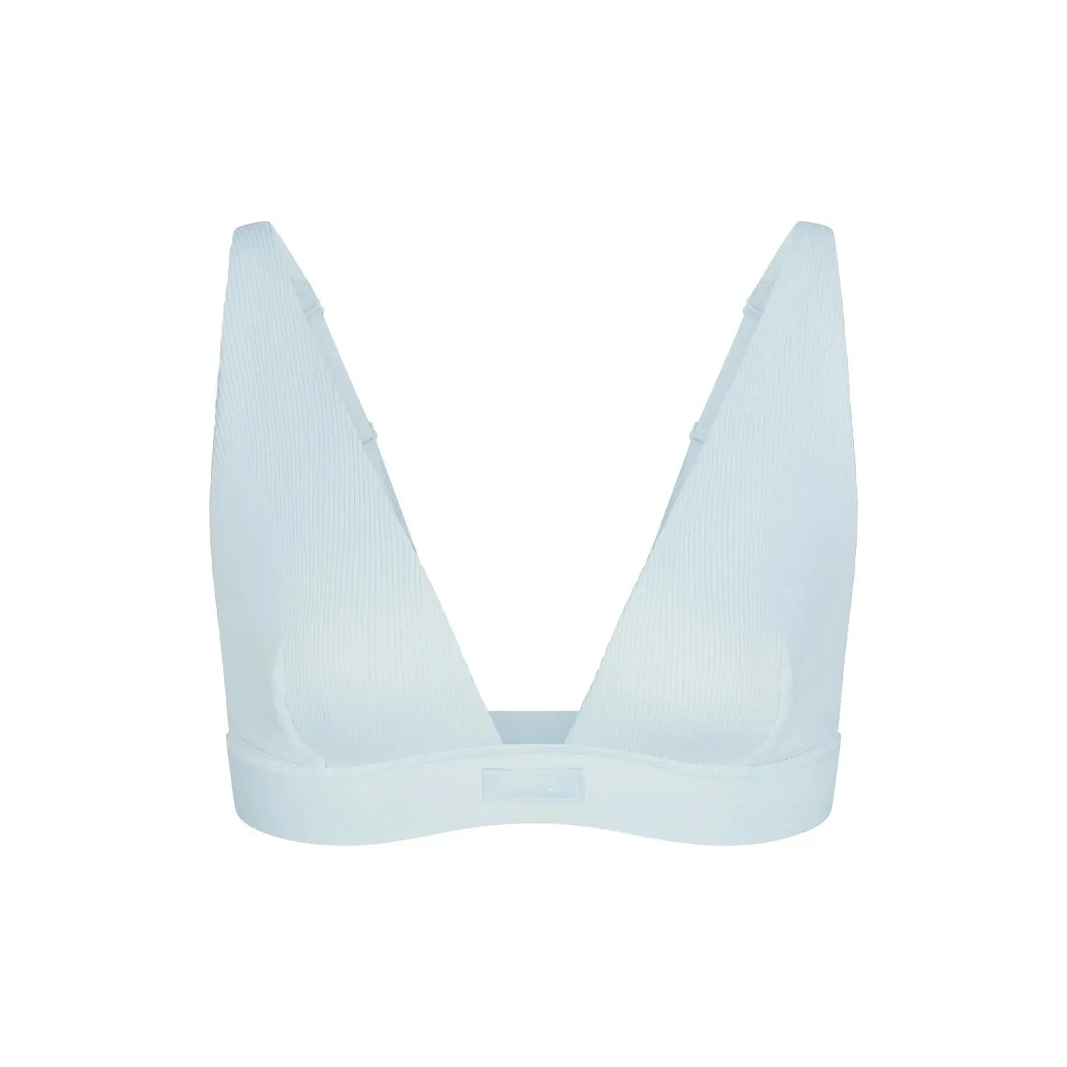 SKIMS COTTON RIB PLUNGE BRALETTE Bra Women's 1 Pack OPAL/Opal