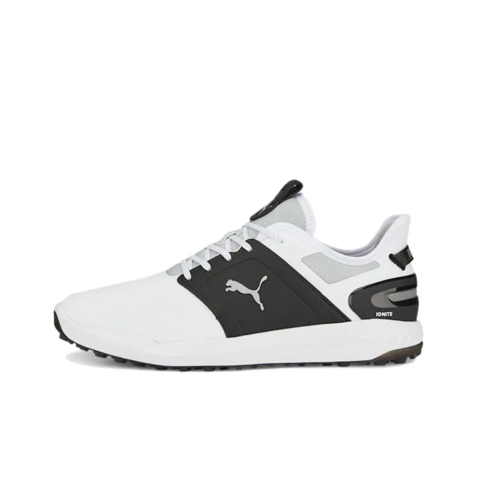 PUMA IGNITE ELEVATE Anti Slip Wear Resistant Low Top Golf Shoes Men's Black White