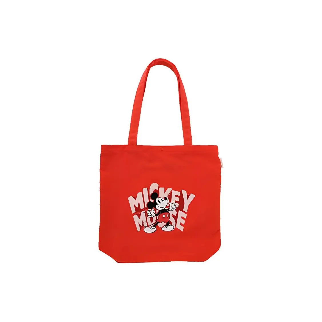 KOKUYO Disney, Collaboration Polyester Tote Bag, Shopping Bag, Shoulder Bag, Handbag Regular Unisex Red