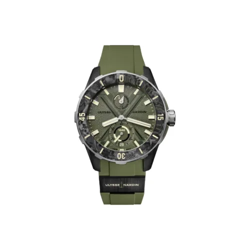 ULYSSE NARDIN Автоматический Механический Движение Мужские Часы 44 мм Зеленый
