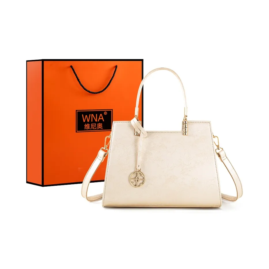 Vigno Высокое качество Ткань Одно плечо Сумка Средний Женский Экрю