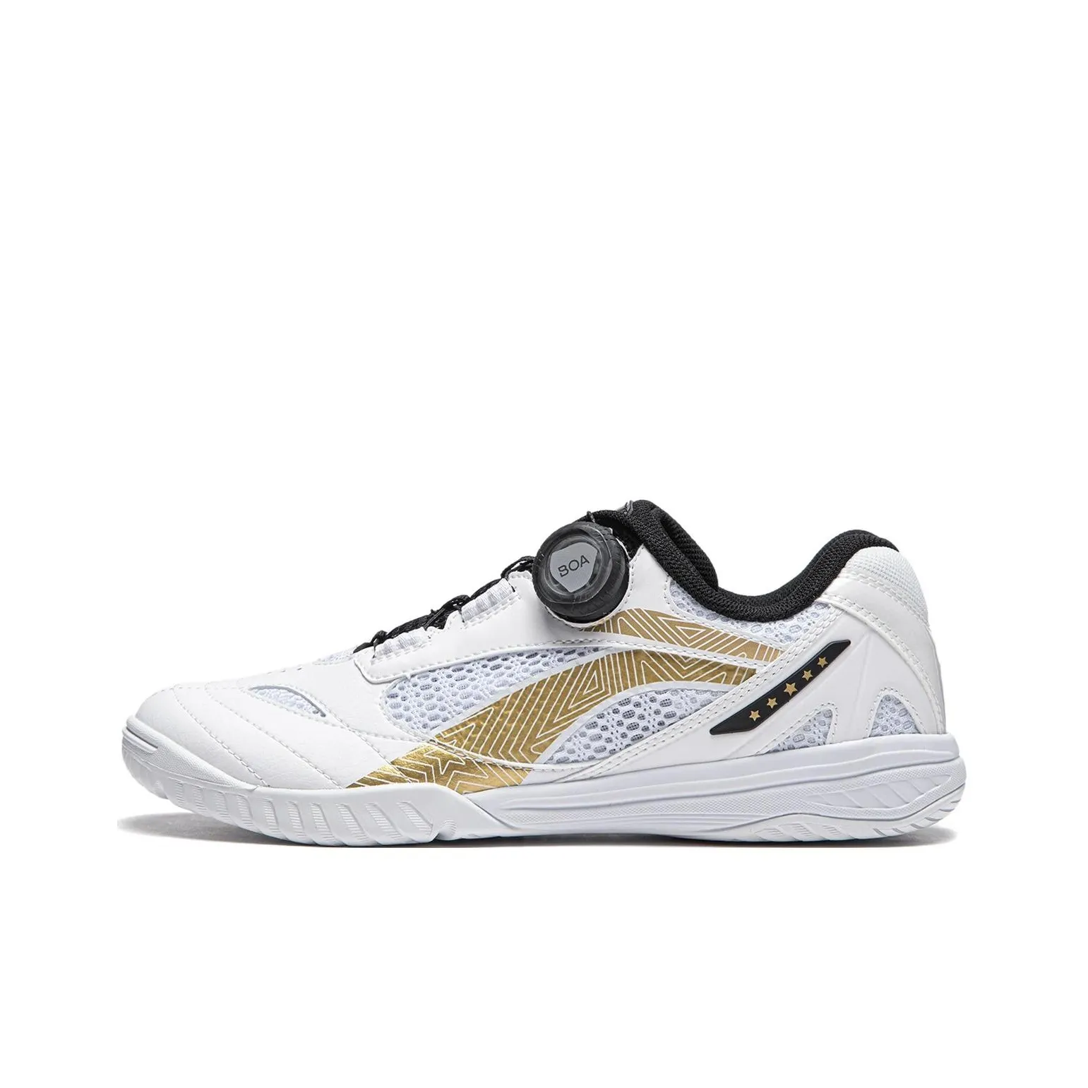 LINING Износостойкая Функциональная Низкая Обувь для настольного тенниса Унисекс Белый Золото Черный