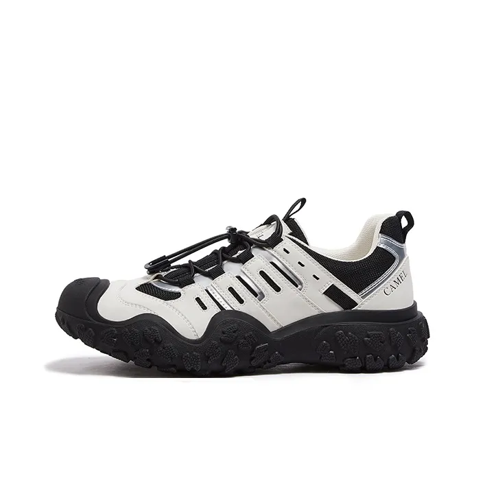 CAMEL Ugly Cute Shoes Anti Slip And Wear Resistant Breathable Low Top Casual Shoes Men's Beige White Black