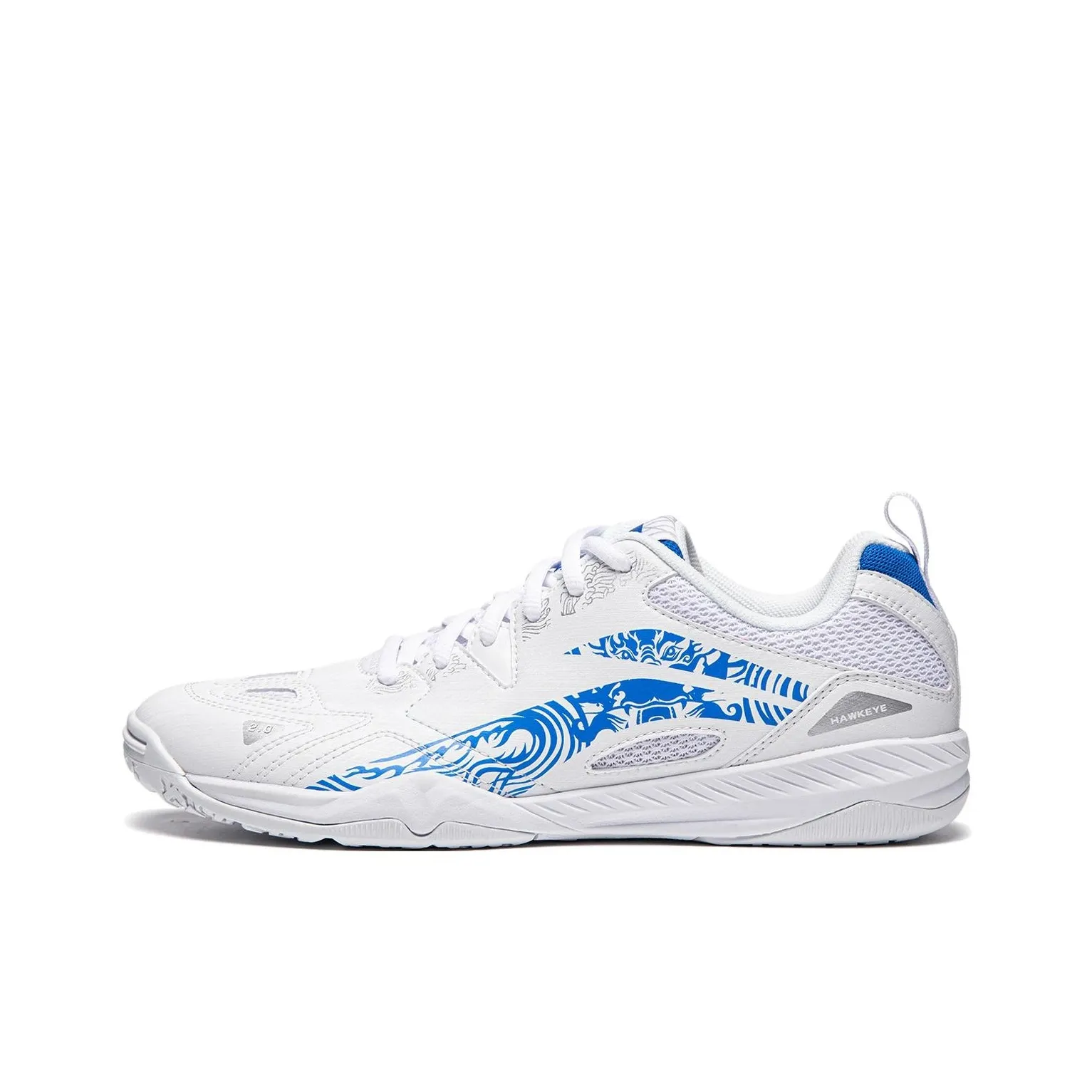 LiNing Table Tennis Series Wear Resistant Low Top Professional Table Tennis Shoes Unisex White Blue