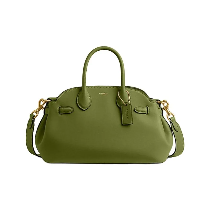 COACH Empire Cow Leather Shoulder Bag, Crossbody Bag, Handbag Women's Dark Lime