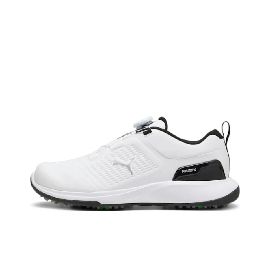 PUMA Grip Fusion Fle Abrasion Resistant Low Top Golf Shoes Men's White Black