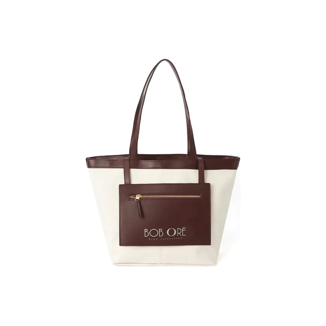 BOB ORE BLUE COLLECTION Сумка из натуральной коровьей кожи сумка-тоут сумка для покупок сумка через плечо сумка большого размера женская цвет брауни