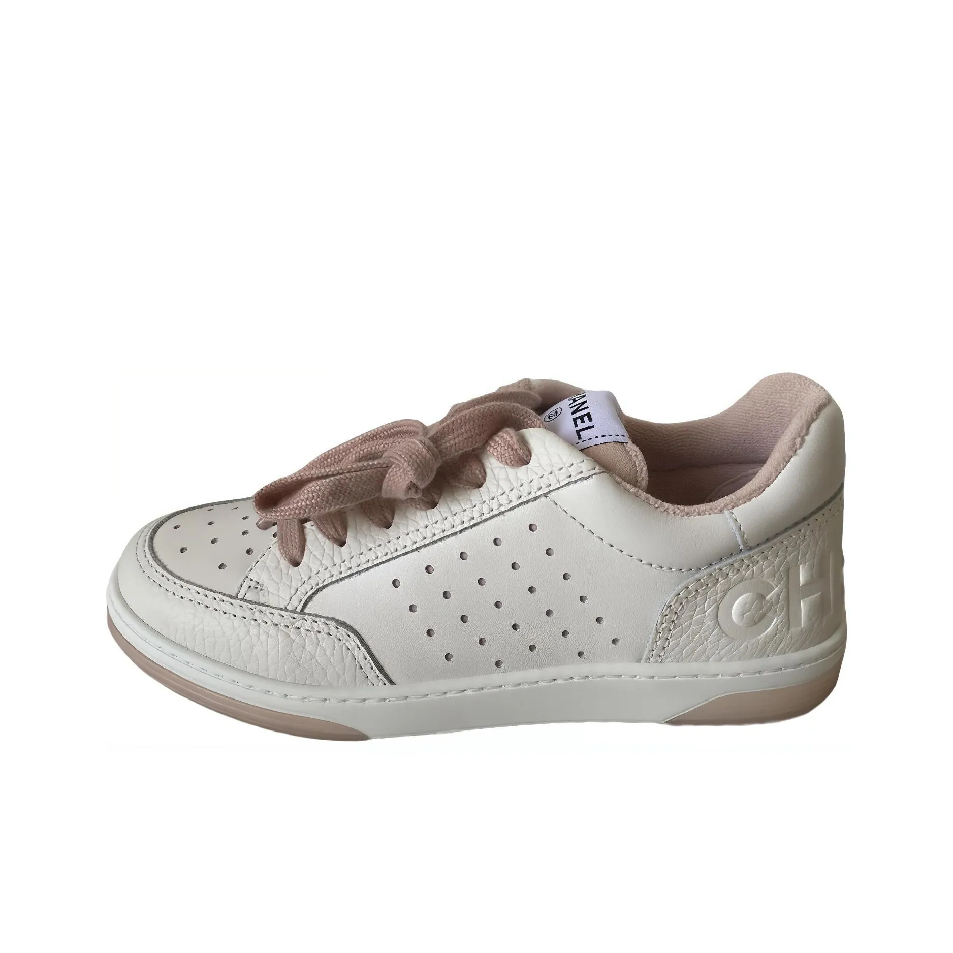 CHANEL 22P Collection Low Top Stylish Skateboarding Shoes Women's Pink White