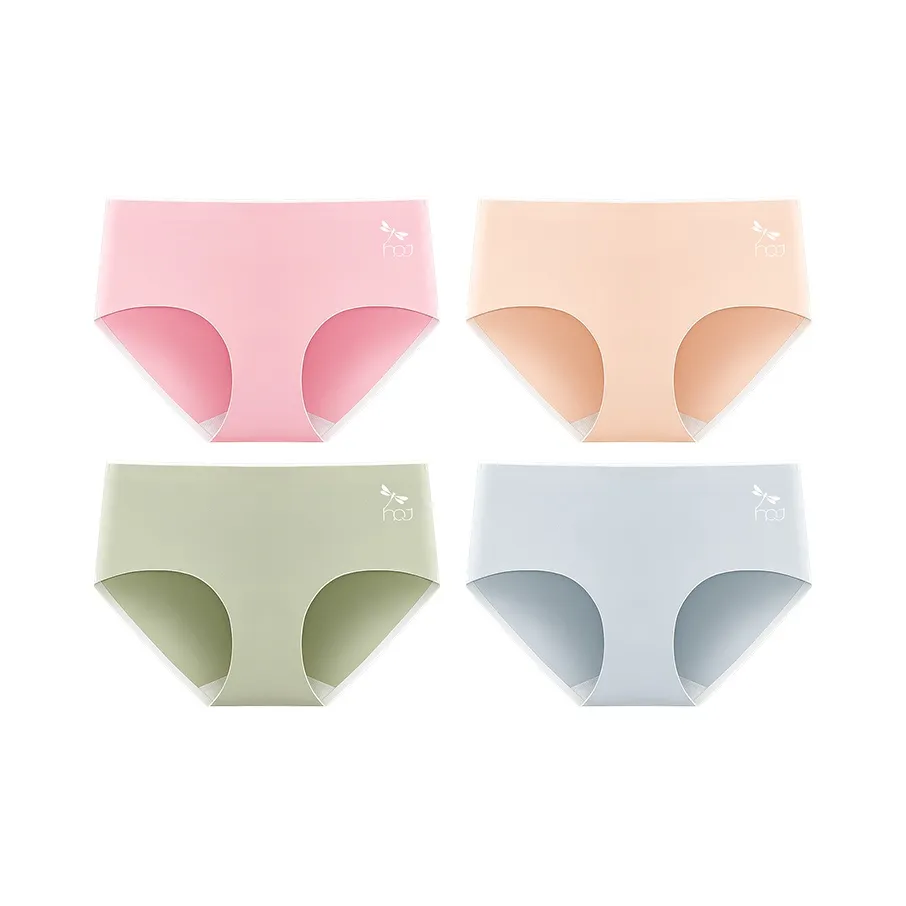 RED DRAGONFLY 60S Бесшовный Чесаный хлопок Трусы Женские 4 упаковки