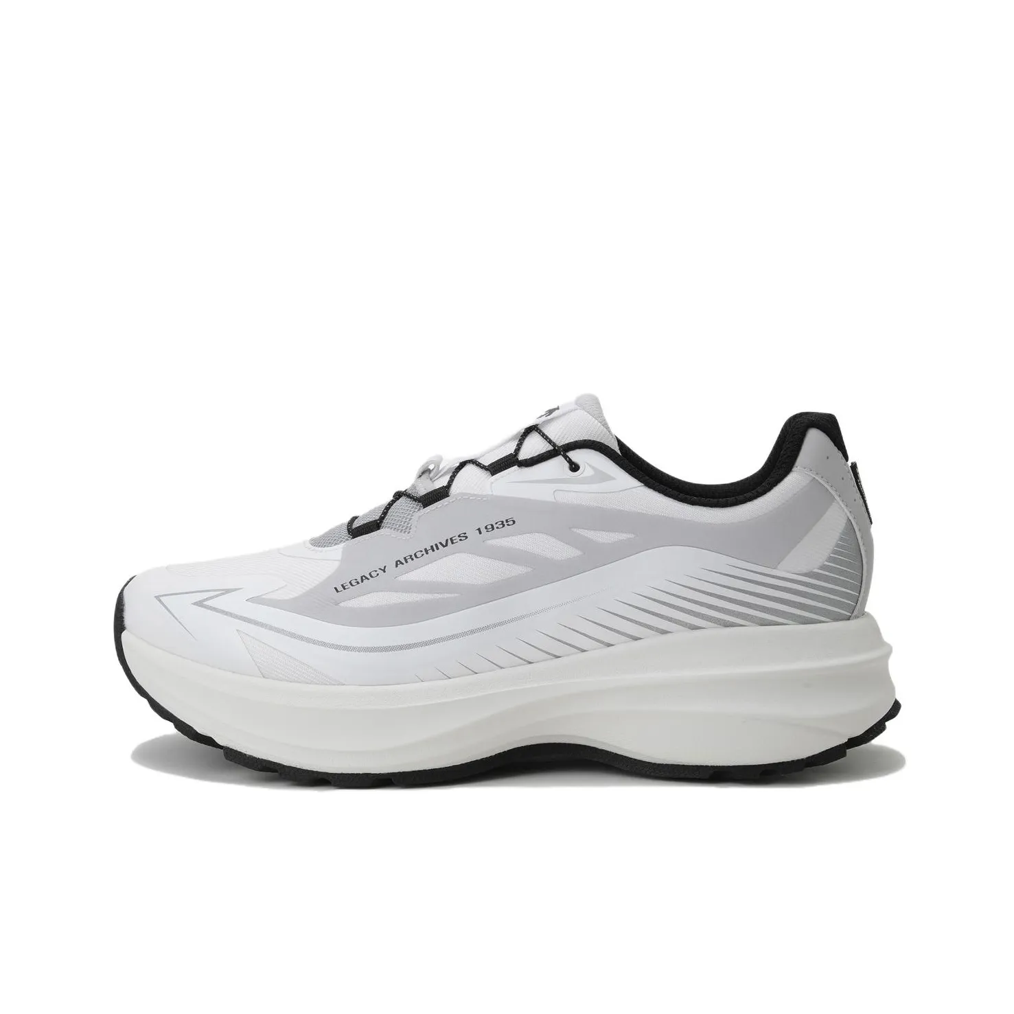 DESCENTE City Lift Anti Slip Wear Resistant Low Top Running Shoes Unisex White Gray Black