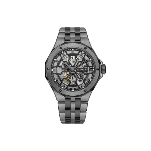 EDOX Автоматический Механический Часы Мужские Movement 43 мм с Вырезом