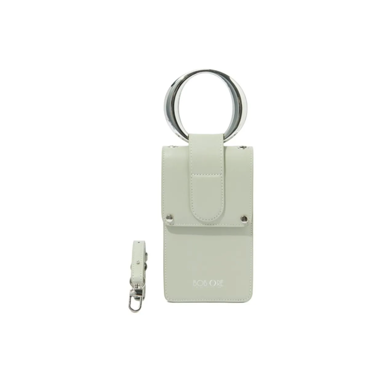 BOB ORE BLUE COLLECTION Cow Leather Handbag Shoulder Bag Crossbody Bag Cell Phone Pouch Women's Mint Green
