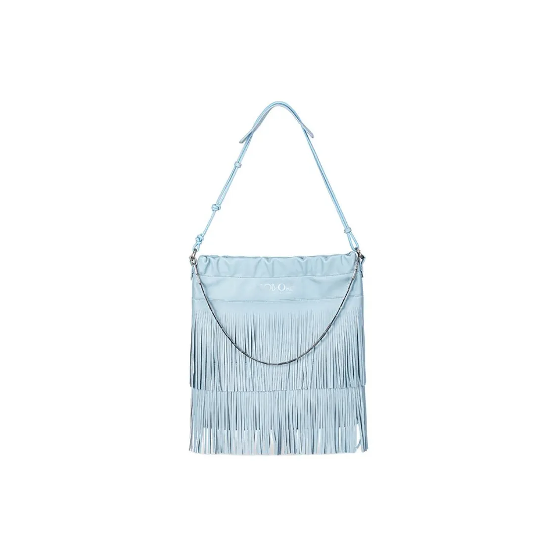 BOB ORE BLUE COLLECTION Коровья кожа Портативная сумка-хобо сумка через плечо большая женская светло-синяя