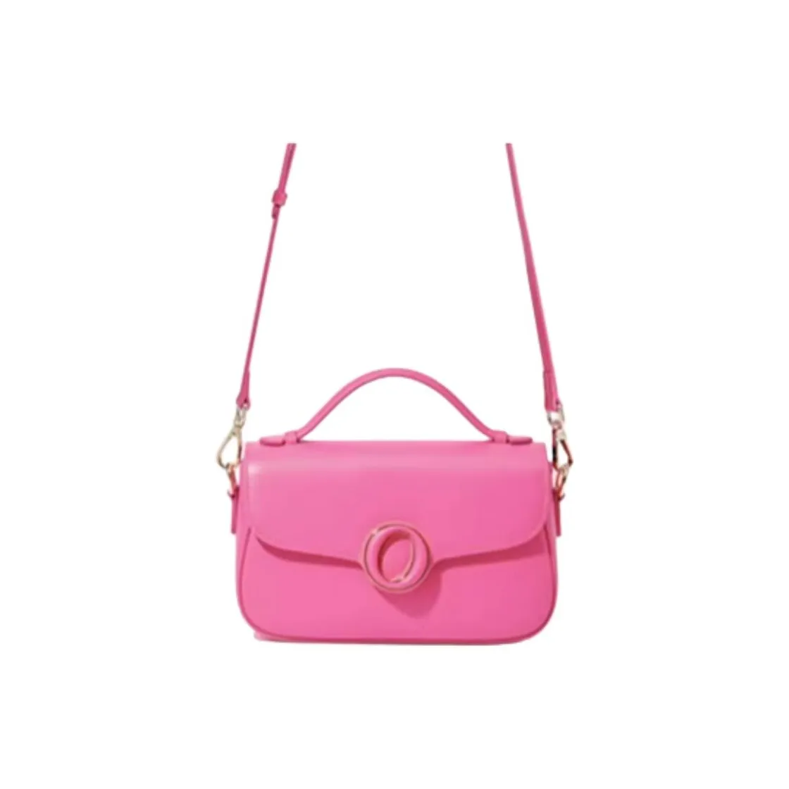 BOB ORE BLUE COLLECTION Cow Leather Shoulder Bag, Crossbody Bag, Handbag Medium Size Women's Rose Red